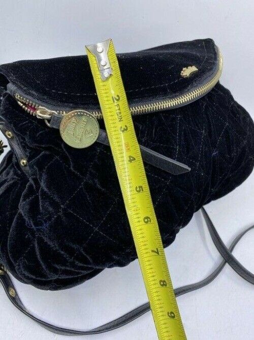 Juicy Couture Large Flap Msrp Black Velvet Cross Body Bag