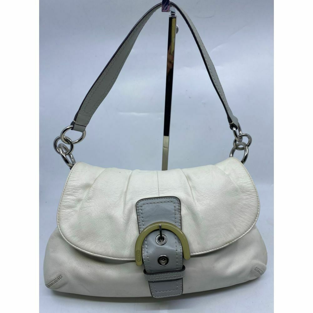 COACH Medium/ Large Leather White Shoulder Bag