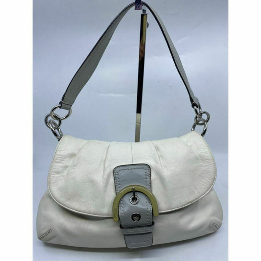 COACH Medium/ Large Leather White Shoulder Bag