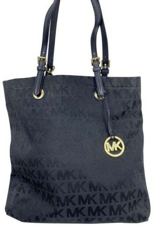 michael kors bag xl msrp black jacquard fabric tote