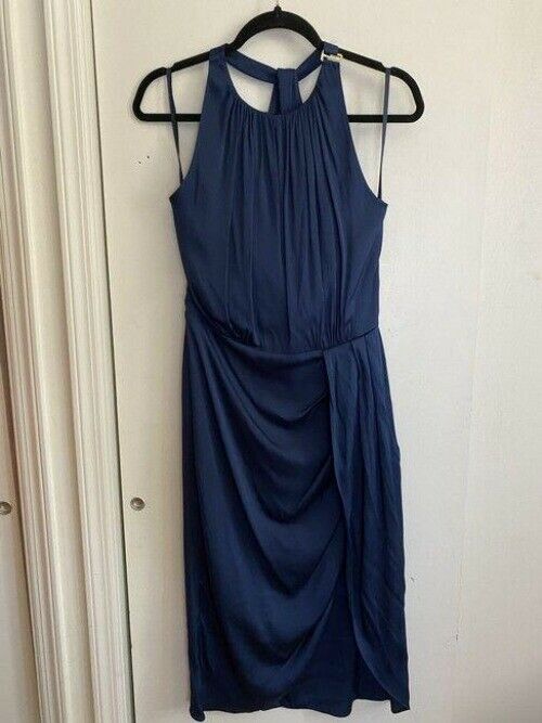 Milly navy new halter chiffon msrp