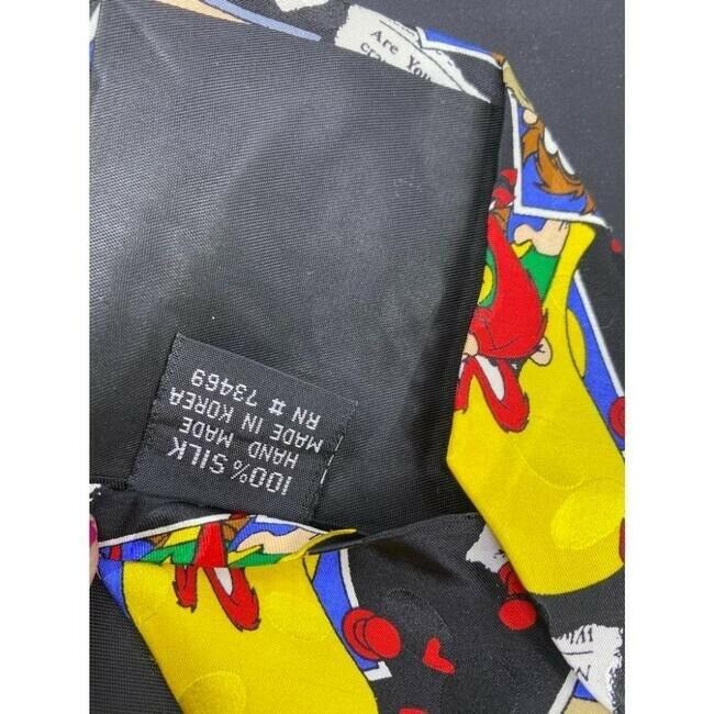 kate spade w w looney tunes tie scarf black nylon tote