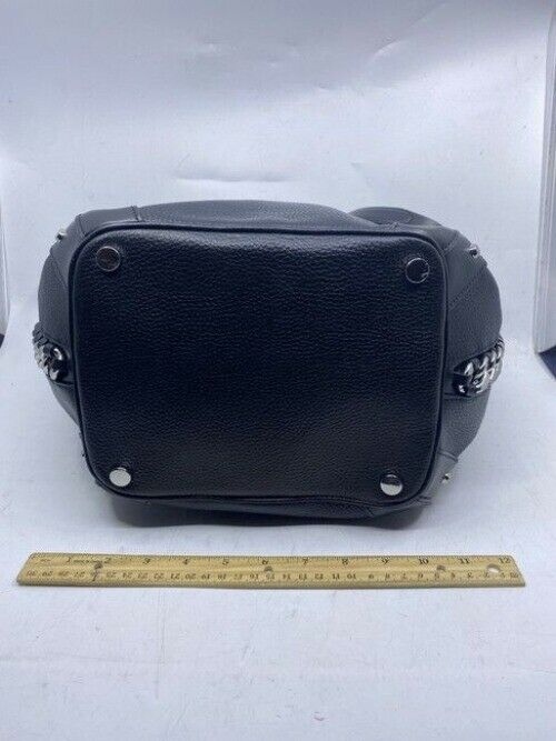 Michael Kors Bucket Alanis Medium Black Leather Shoulder Bag