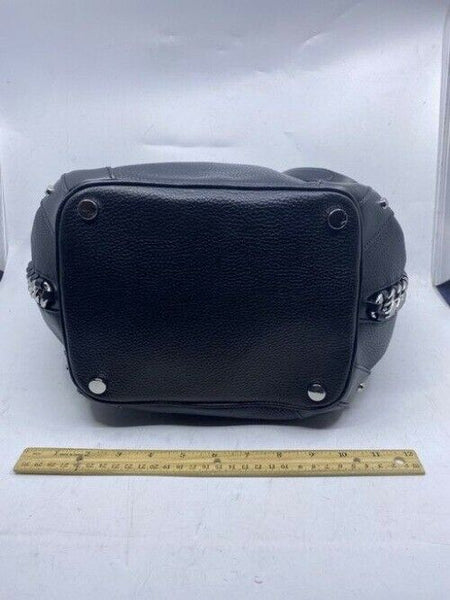 Michael Kors Bucket Alanis Medium Black Leather Shoulder Bag