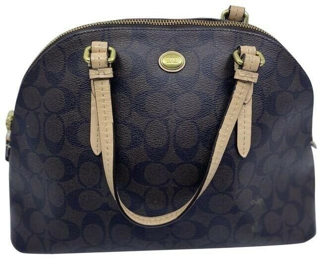 coach handbag msrp brown coated canvas tote