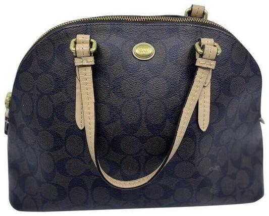 coach handbag msrp brown coated canvas tote
