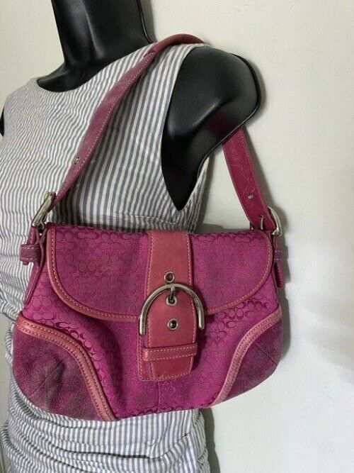 Coach Small Handbag Purple Hobo Bag