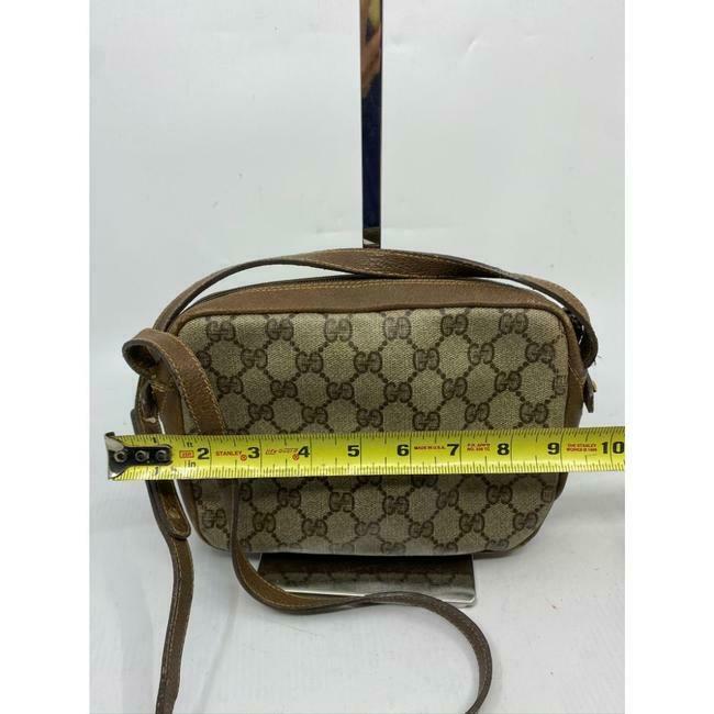 Gucci Vintage Brown Signature Crossbody Bag