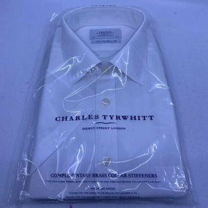 Charles Tyrwhitt White non iron poplin short sleeve classic fit