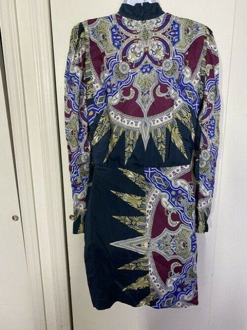 nicole miller multicolor new paisley msrp mid length formal dress