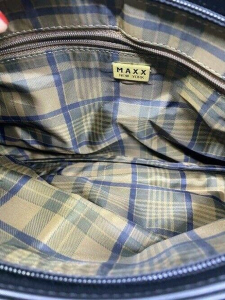 Maxx New York Tote Black Nylon Fabric Shoulder Bag