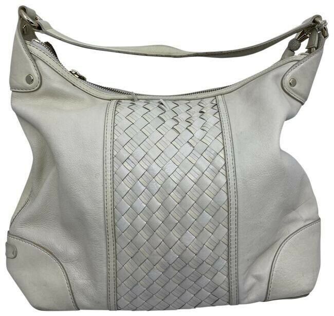 cole haan xl cream leather shoulder bag