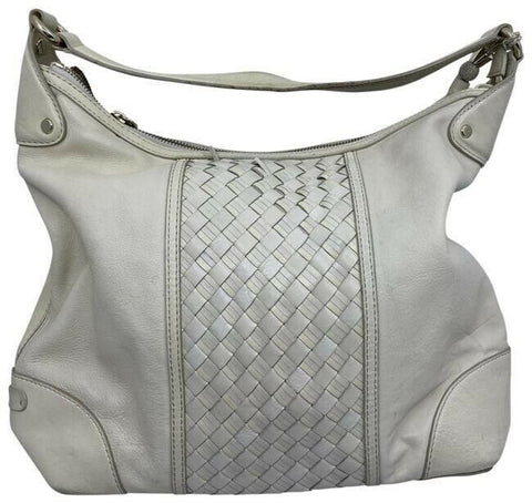 cole haan xl cream leather shoulder bag