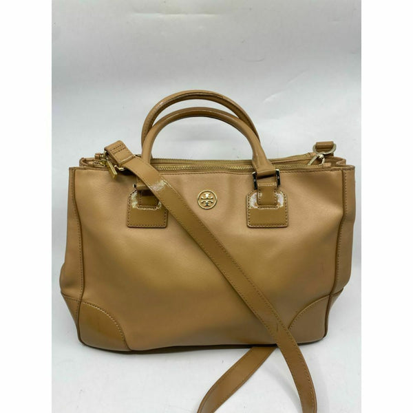 TORY BURCH Large Multi Beige Saffiano Leather Compartment Tote Bag