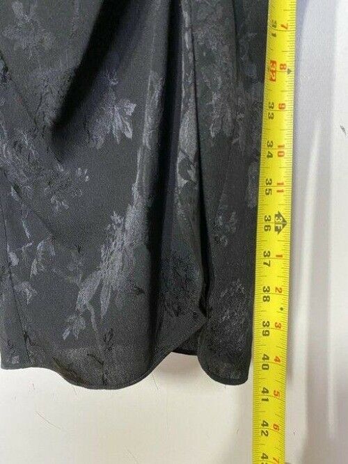 nicole miller black w new ls w slit mid length formal dress
