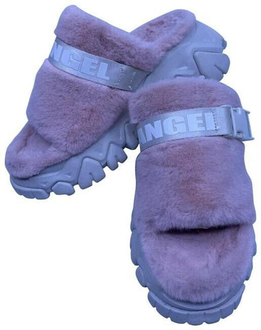 Angel Chen Pink Faux Fur Mulesslides Size Eu