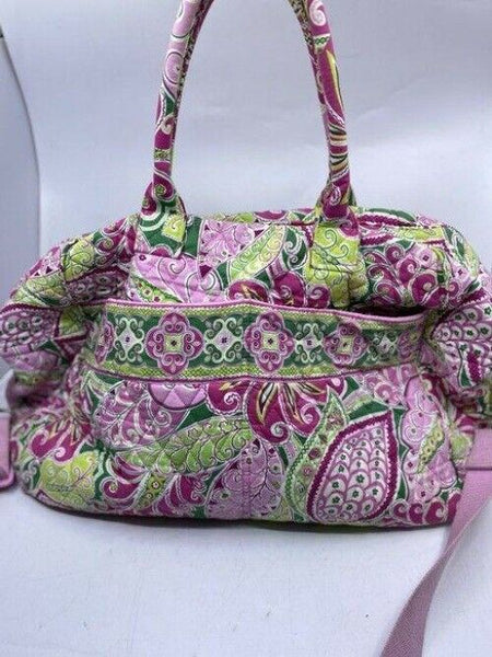 Vera Bradley Xl Duffel Msrp Pink Green Weekendtravel Bag