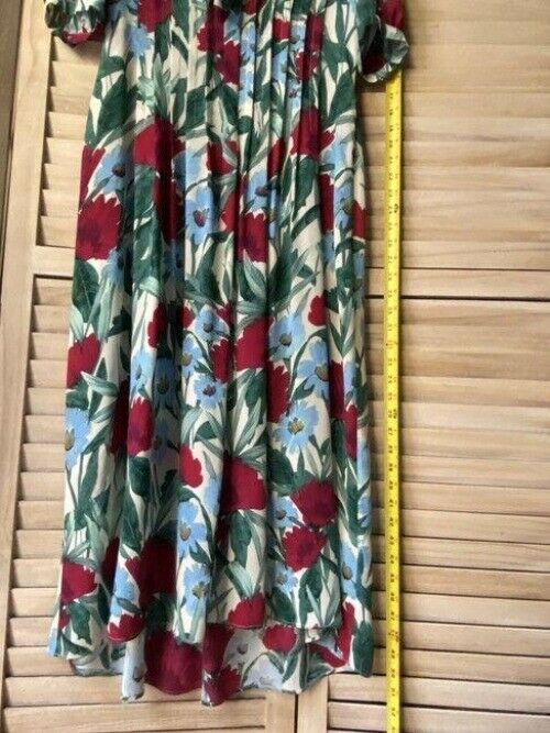 nicole miller blue red floral msrp long casual maxi dress