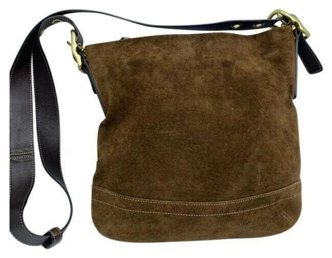 coach medium w adjustable strap tan brown leather cross body bag