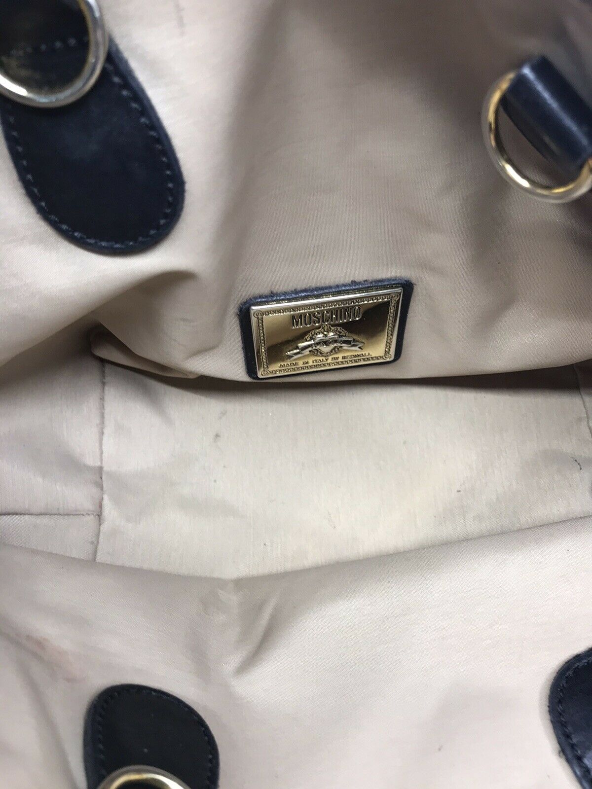 Moschino Black Small Nylon Tote