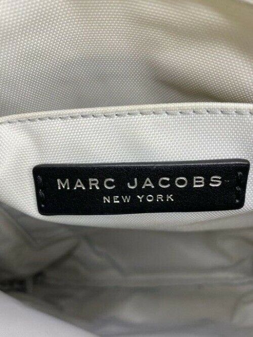 marc jacobs white black nylon fabric cross body bag