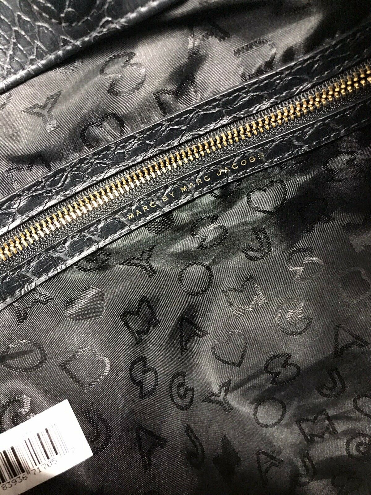 Marc Jacobs Leather Bucket Bag Python Embossed