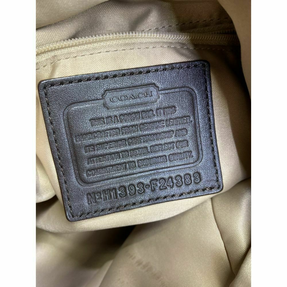 COACH Animal Embossed Leather Tan Shoulder Bag Amazing!