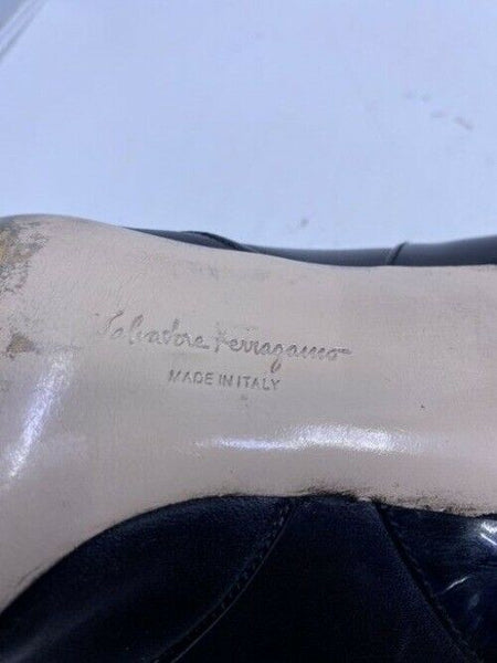 Salvatore Ferragamo Black Mara Bow Pumps Size Us