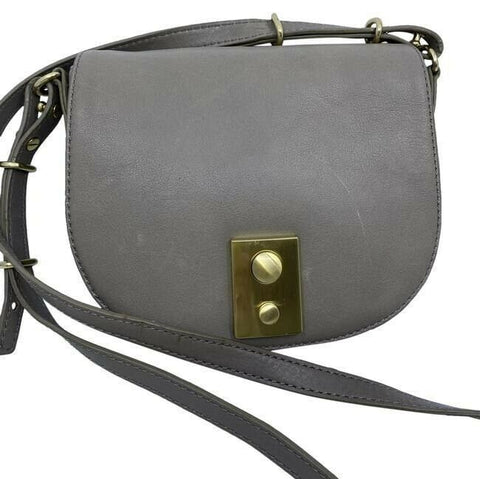 jcrew gray leather cross body bag