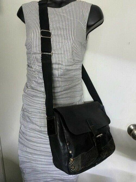 prada vintage black leather cross body bag