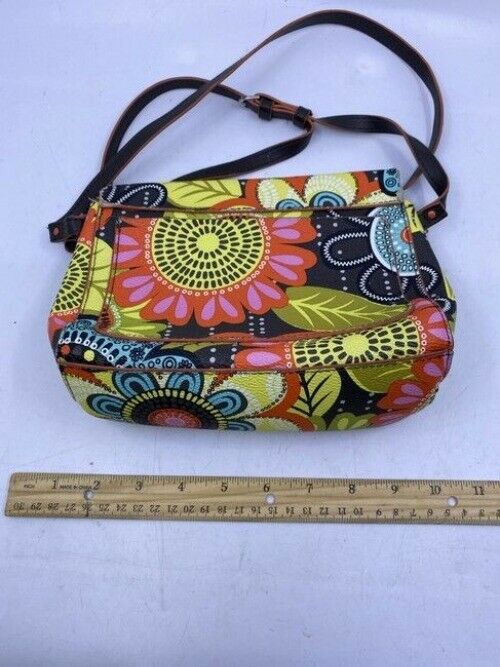 Vera Bradley Unique Multicolor Coated Canvas Cross Body Bag