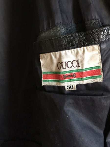 GUCCI Vintage Men’s Leather Jacket Medium