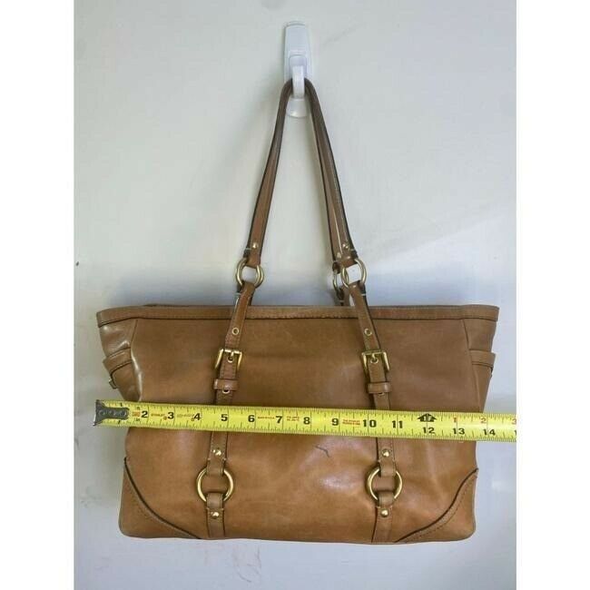 COACH Large Orange Leather Shoulder Bag