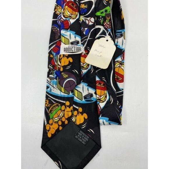NWT Garfield Neck Tie M.U.P Cat Black Novelty Item