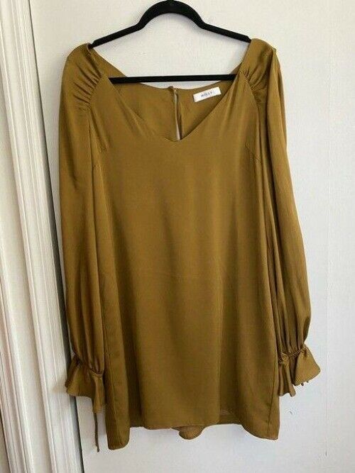Milly rust orange new chiffon msrp