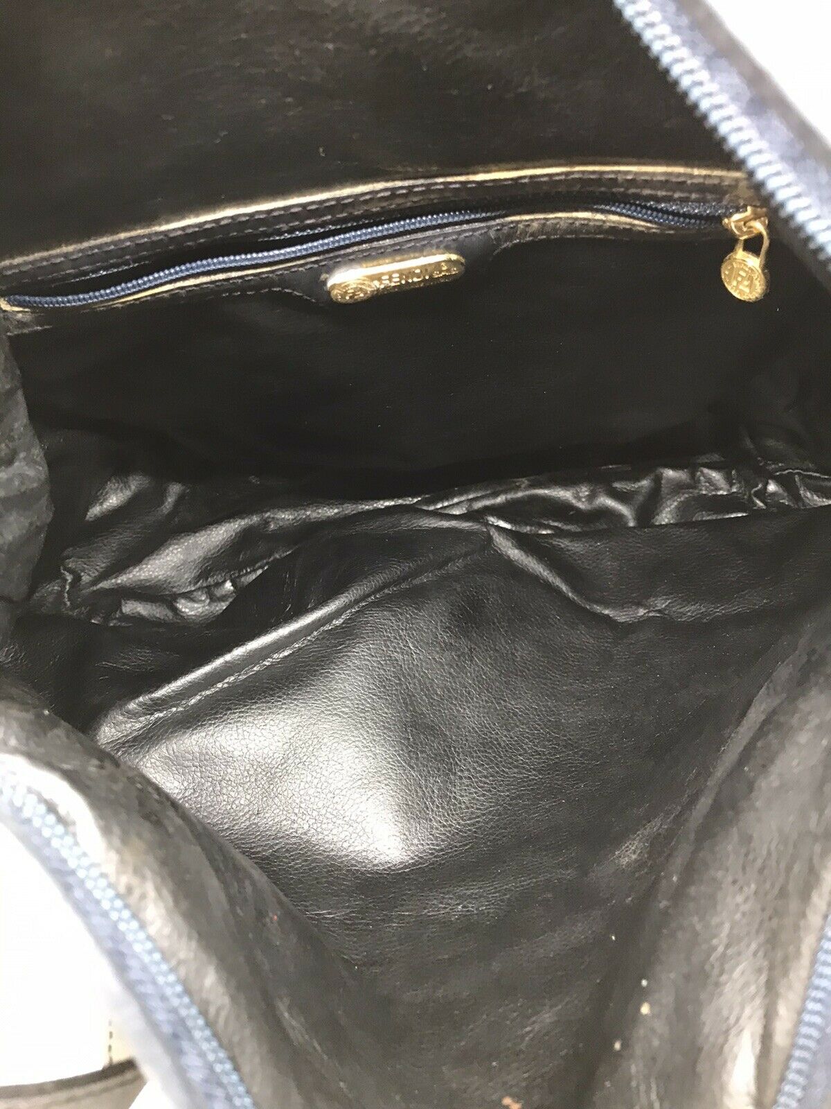 FENDI Vintage Black Nylon Tote Bag