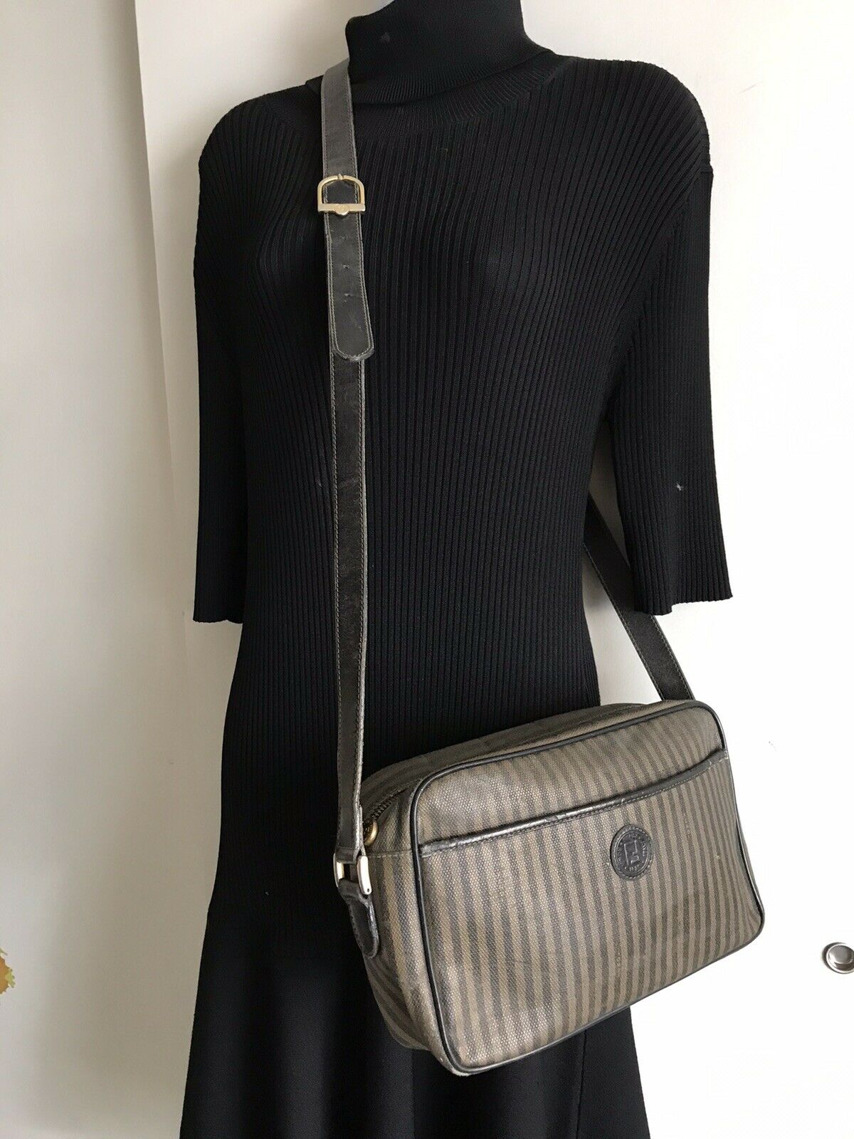 FENDI Vintage Canvas Crossbody Bag Needs TLC
