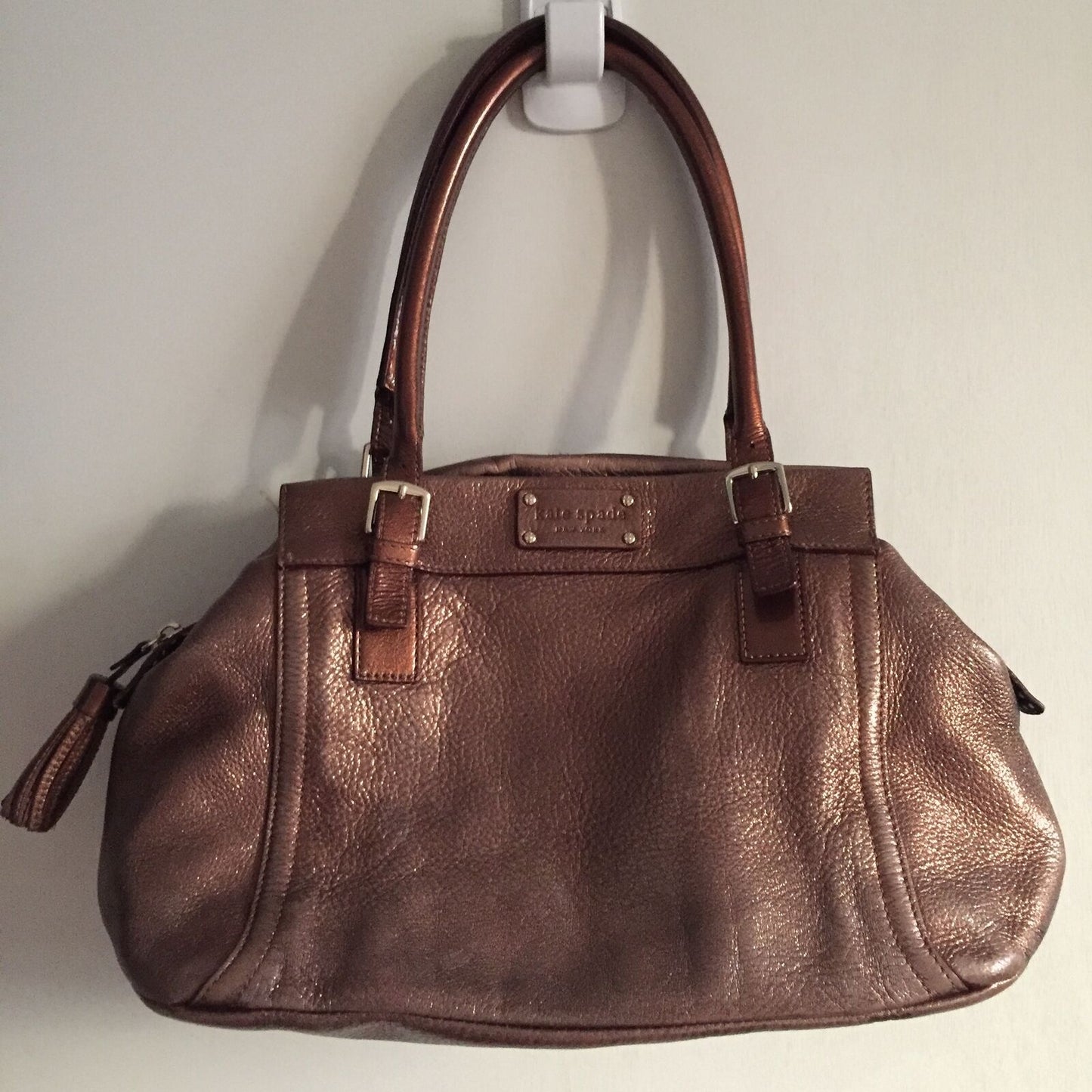 KATE SPADE Bronze Leather Tote Bag