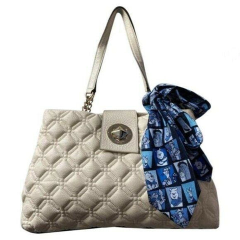 KATE SPADE Leather Handbag W/ Winnie The Pooh Silk