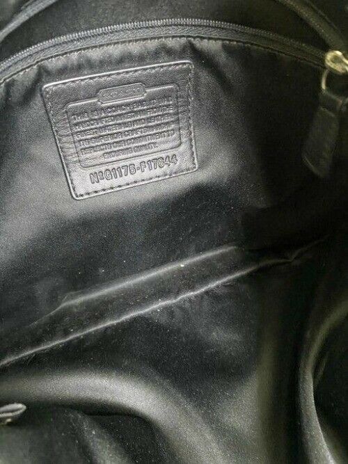 coach tan black fabric tote
