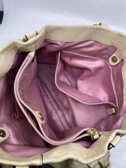 Coach Xl White Leather Shoulder Bag