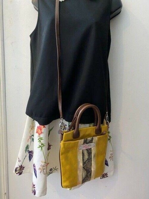 my flat in london yellow brown cross body bag