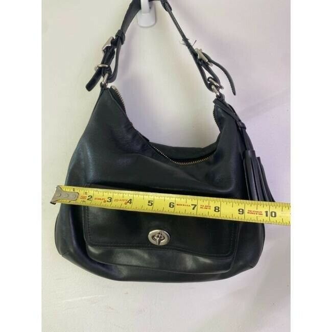 Coach Large Black Leather Hobo Bag