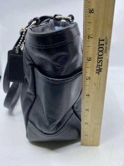 coach black leather shoulder bag