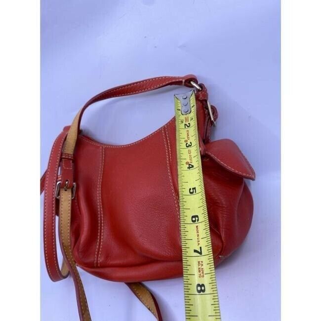 dooney and bourke orange leather cross body bag