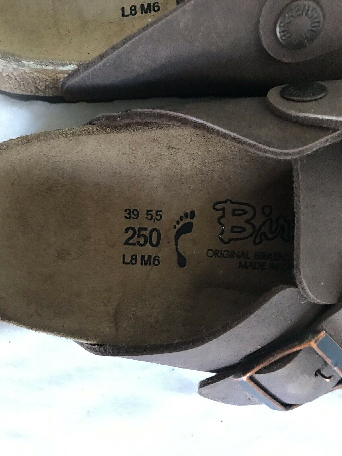 BIRKENSTOCK SLIPPERS-Brown-Size L8 M6