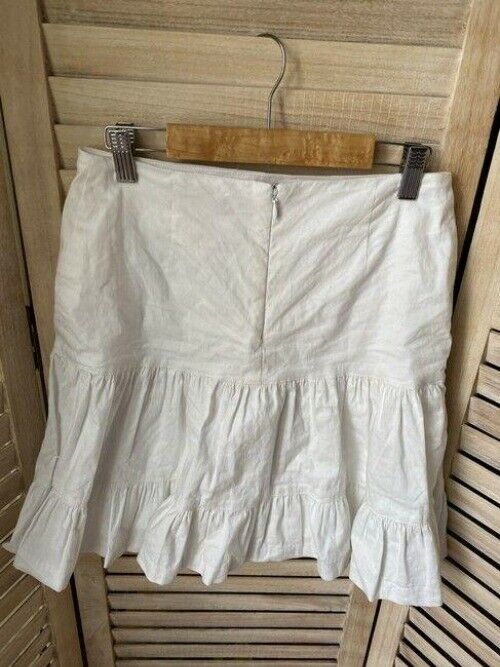 Nicole Miller white floral linen skirt and set msrp blouse