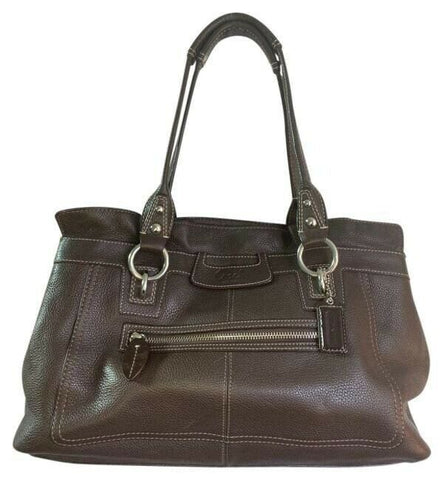 COACH Large Brown Leather Shoulder Bag