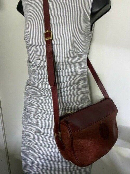mark cross vintage shoulder burgundy leather cross body bag