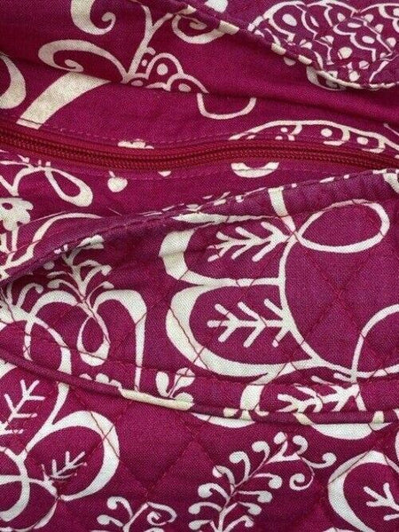 Vera Bradley Large Quilted Pink White Shoulder Bag